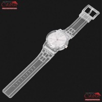 Relógio Quartzo Transparente